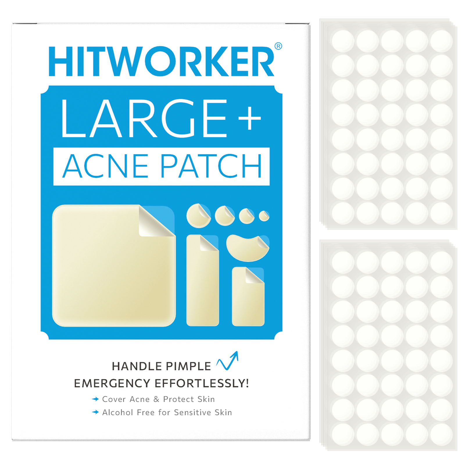 Hydrocolloid Acne Patch - Invisible Waterproof Hydrocolloid Acne Patch for