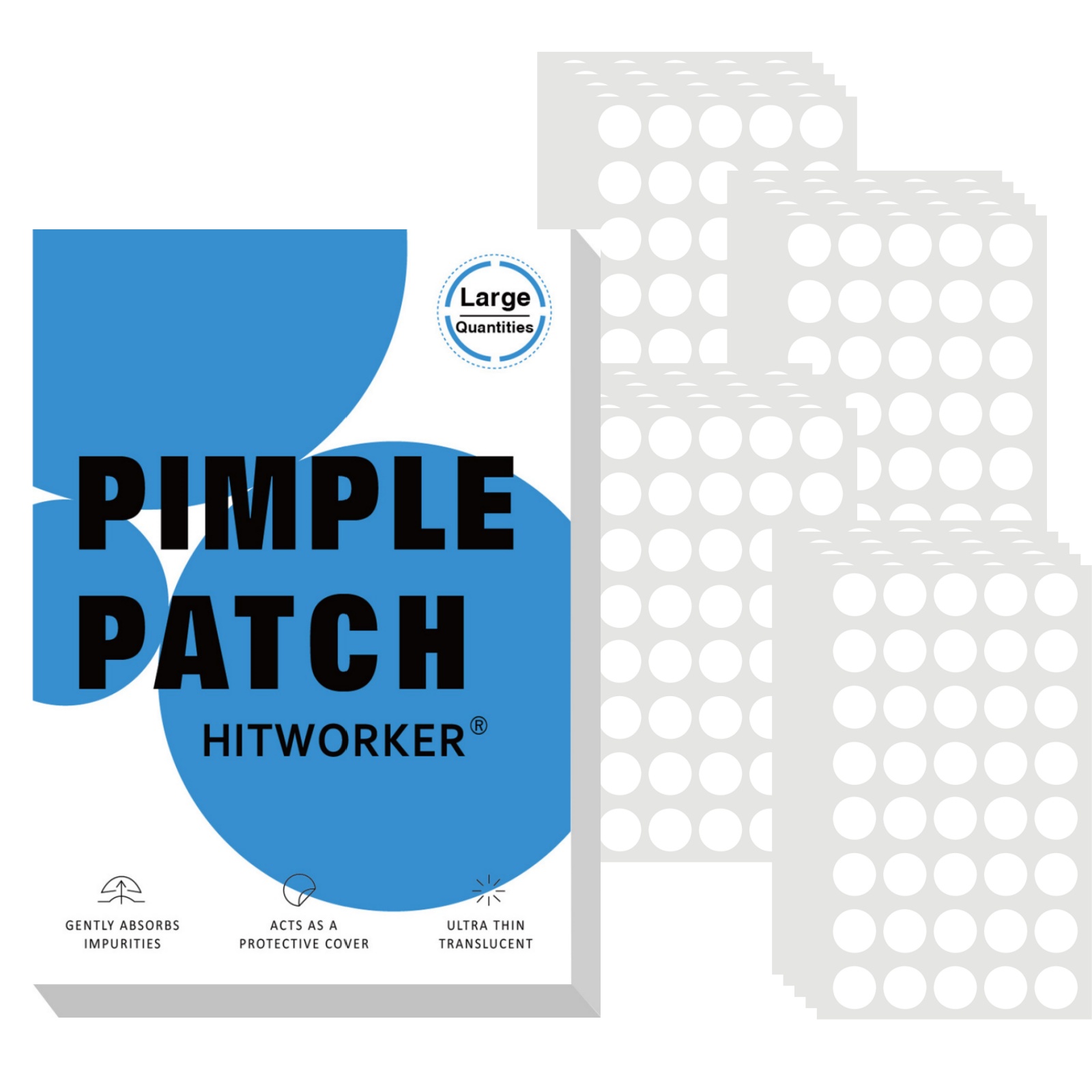 Hydrocolloid Acne Patch - 800Pcs Hydrocolloid Acne Pimple Patches, Invisible