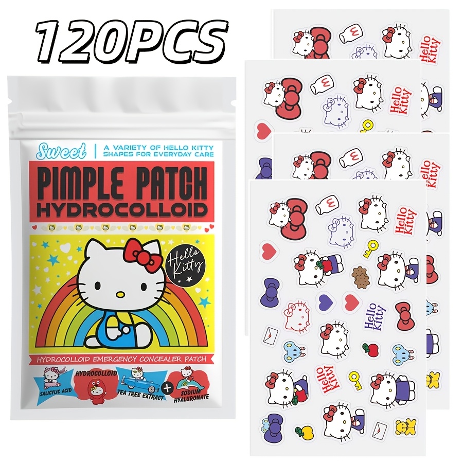 Hydrocolloid Acne Patch - 120PCS Hello kitty Cartoon hydrocolloid acne