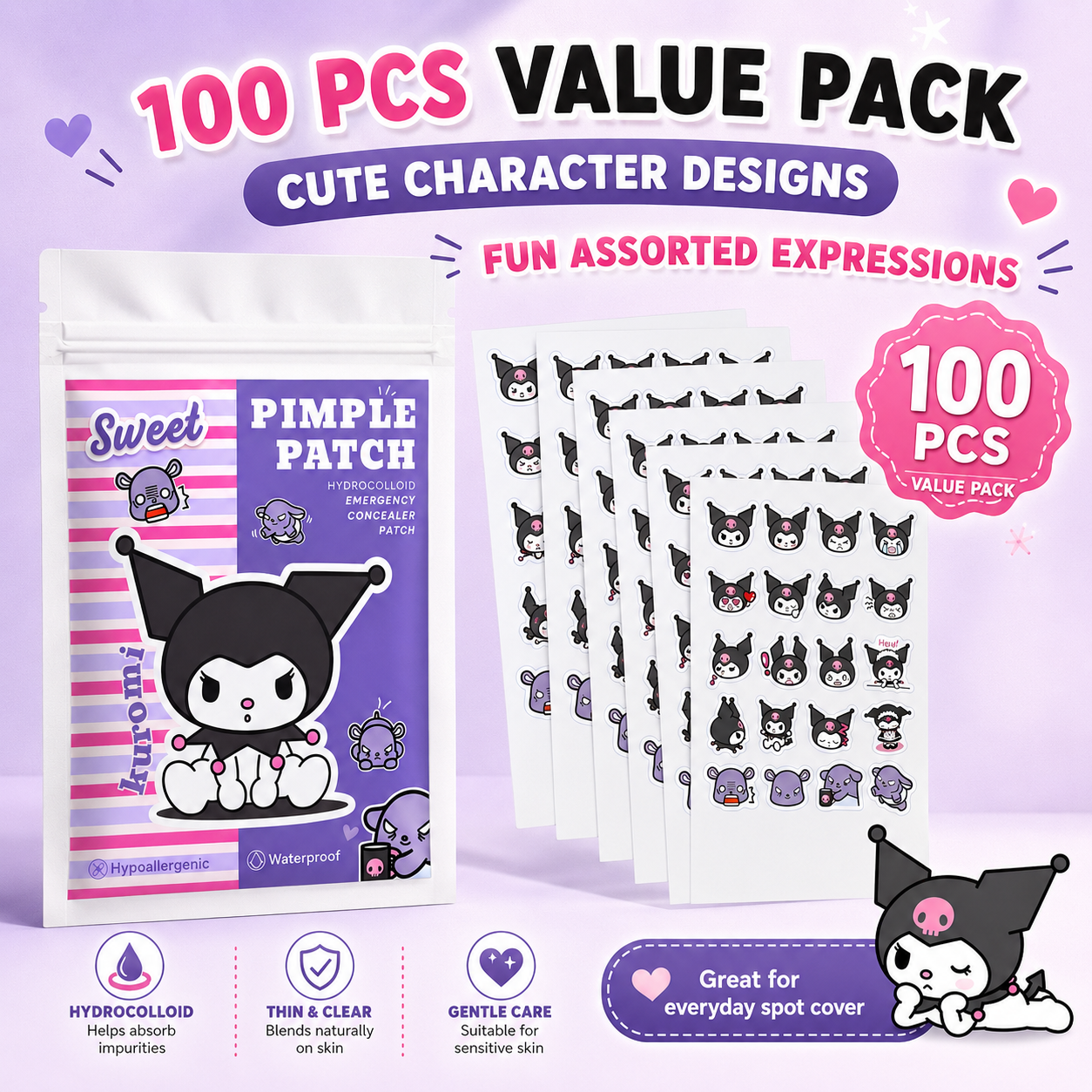 Hello Kitty Cute Pimple Patche – Hydrocolloid Acne Patch recenzja i cena
