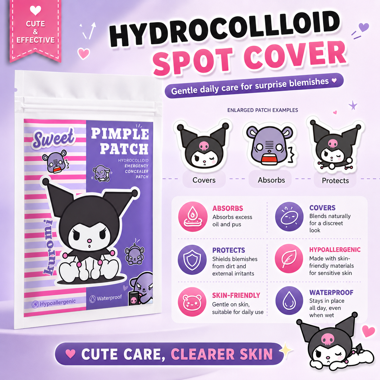 Hello Kitty Cute Pimple Patche – Hydrocolloid Acne Patch recenzja i cena