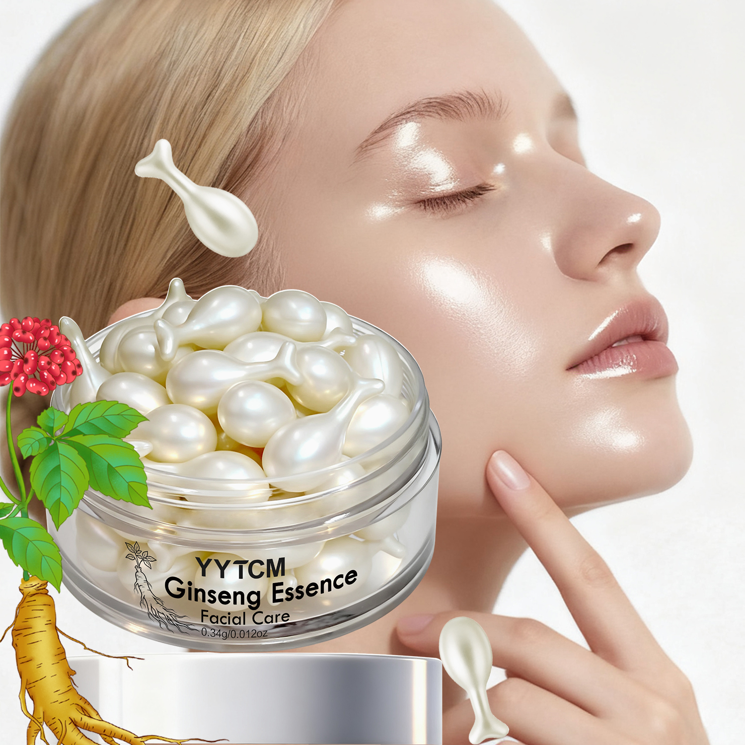 Ginseng Essence Capsules, Mois – Niacinamide Brightening Serum recenzja i cena