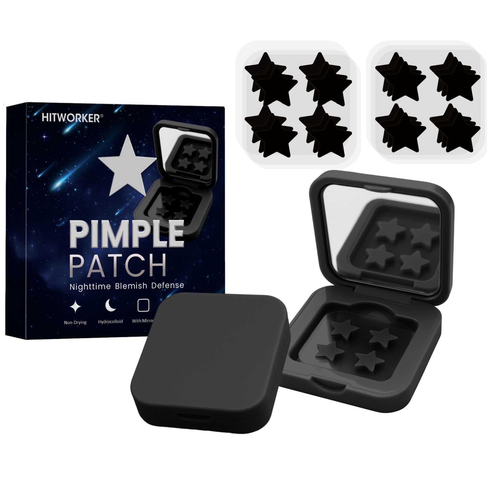60-Piece Mirror-Boxed Star-Sha – Hydrocolloid Acne Patch recenzja i cena